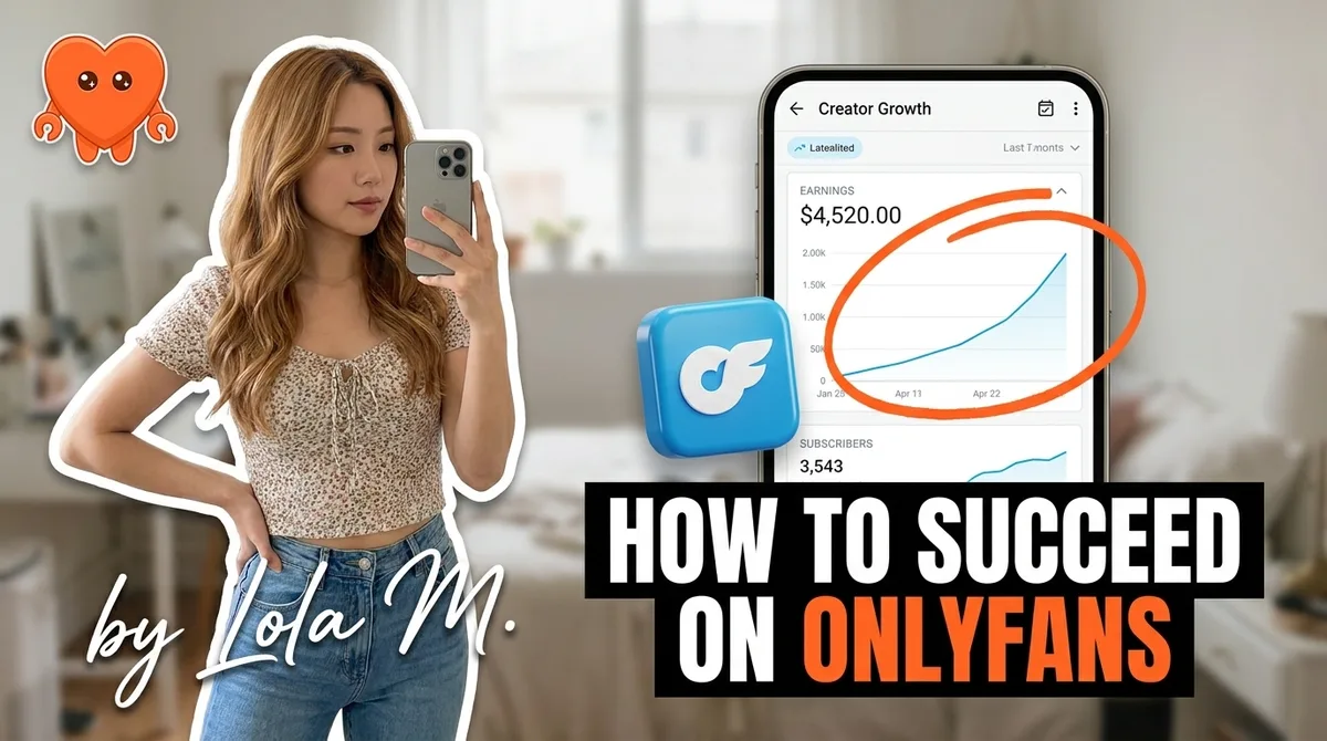 A successful OnlyFans creator managing her business from her own laptop