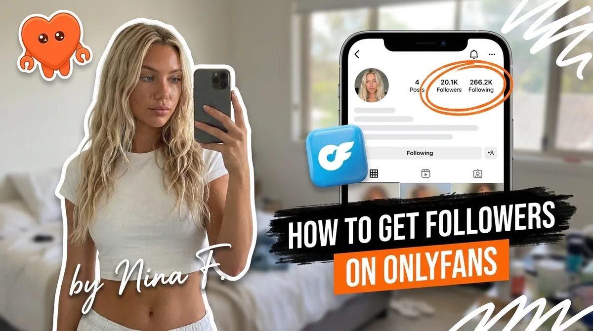 A creator growing her OnlyFans followers on her own laptop