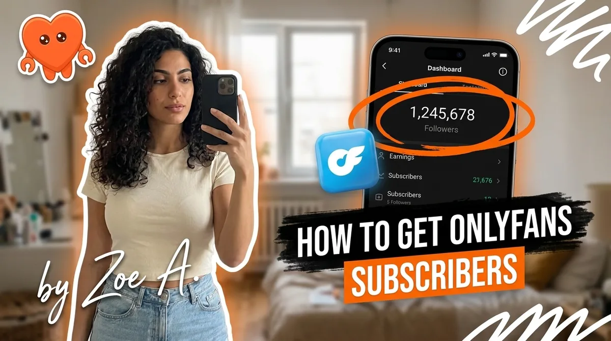 A creator planning how to get more OnlyFans subscribers on her own laptop