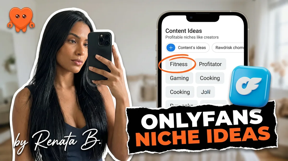 A creator mapping out OnlyFans niche ideas on her own laptop