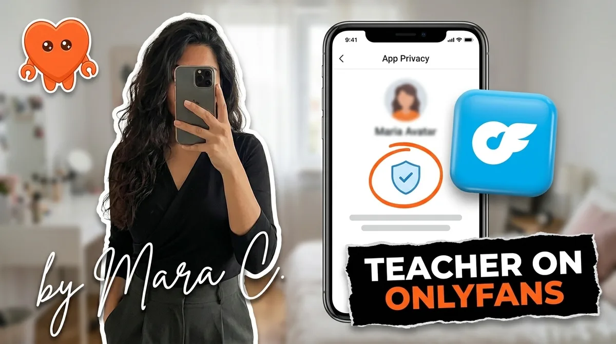 A teacher protecting her identity while running an OnlyFans on her own laptop