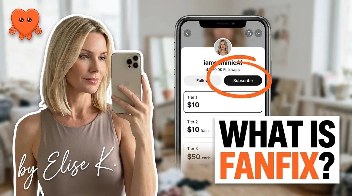 A creator exploring what Fanfix is on her own laptop